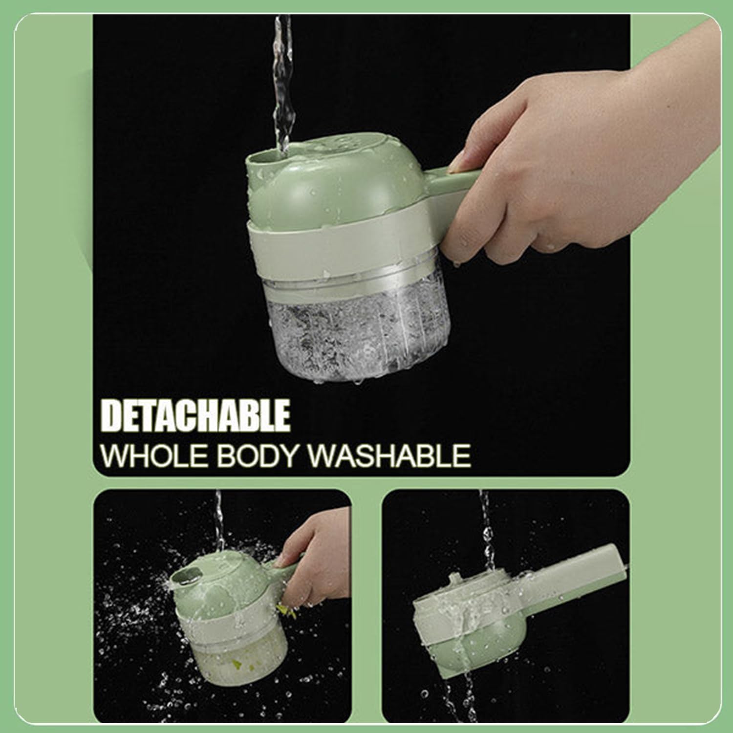 5 In 1 Food Chopper, Electric Vegetable Chopper, Mini Handheld Vegetable Chopper Set, Kitchen Ally With Egg Beater, Easy to Clean Kitchen Gadgets with Storage Box (Food Chopper With Egg Beater)