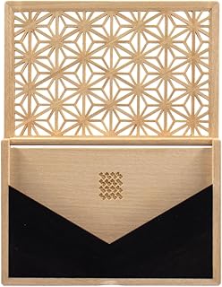 [shinboku] Enishi 組子細工のカードケース カバザクラ カメルーンエボニー 組子細工 伝統工芸品 横型名刺入れ 木製 名刺入れ 名刺ケース メンズ レディース