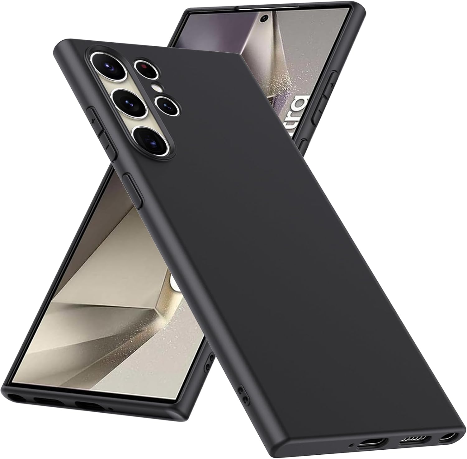 WFTE Hülle für Samsung Galaxy S24 Ultra Handyhülle Premium TPU Silikon Case Schutzhülle Weiche