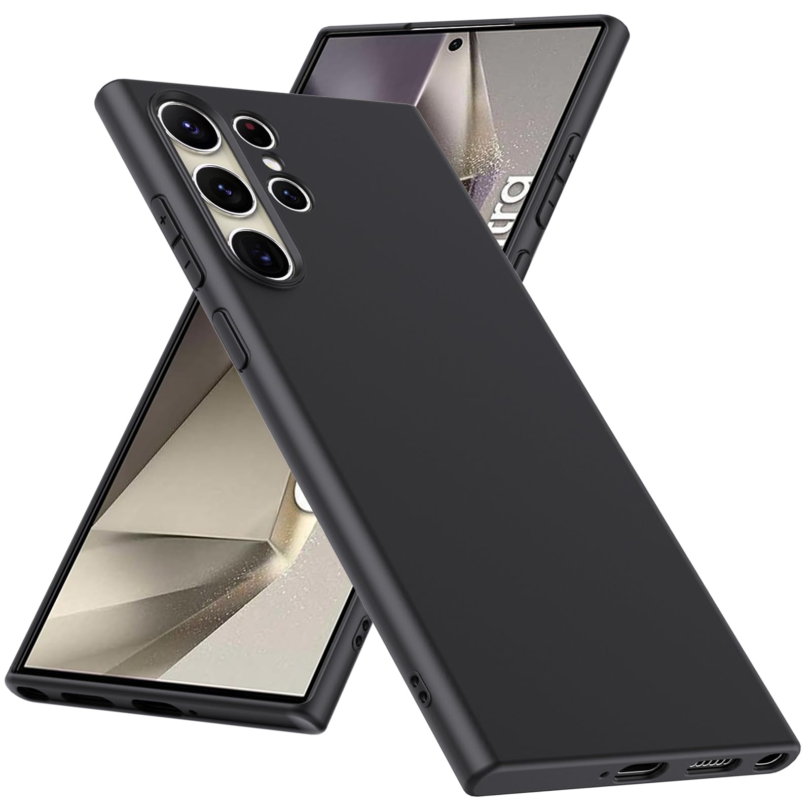 Casodon Sleek Back Cover Case for Samsung Galaxy S24 Ultra 5G | Slim Fit Protective Design | Ultra Matte Finish | Camera Protection Bump | Soft Silicon Back Cover Case (Black) (B0CSG5YCMN) Amazon Price History, Amazon Price Tracker