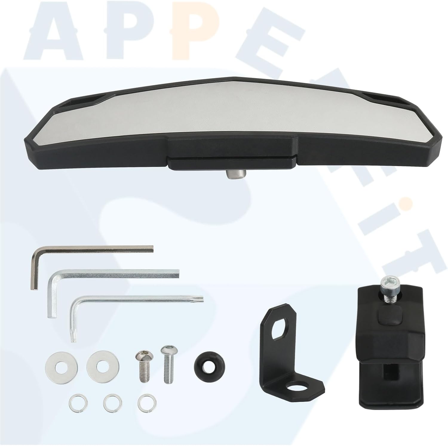 UTV Rear View Mirror, 360° Adjustable SXS UTV Center Mirror with Aluminum Clamp 1.5"-2" Compatible with Polaris RZR 1000 Pioneer Talon Kawasaki KRX Mule Can Am X3