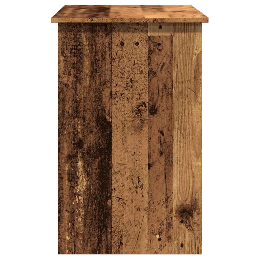 Scrivania Porta Computer 100x50x76 cm con Cassetto Legno Antico | Tavolo da studio compatto con cassetto integrato per riporre documenti e accessori in ufficio o camera.