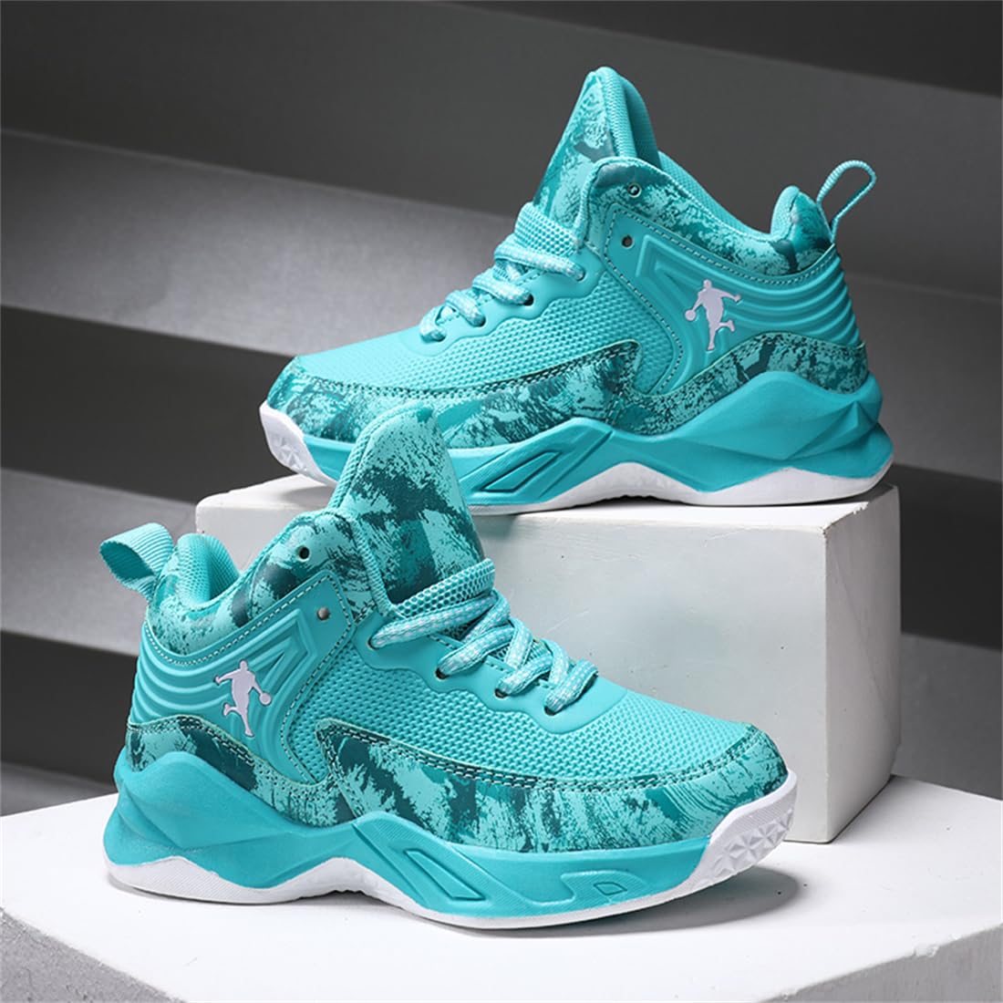 Basketballschuhe für Jungen Kinder Turnschuhe Outdoor Basketballschuhe für Mädchen Jungen Sportschuhe Leicht Atmungsaktive Turnschuhe Sneaker Walkingschuhe