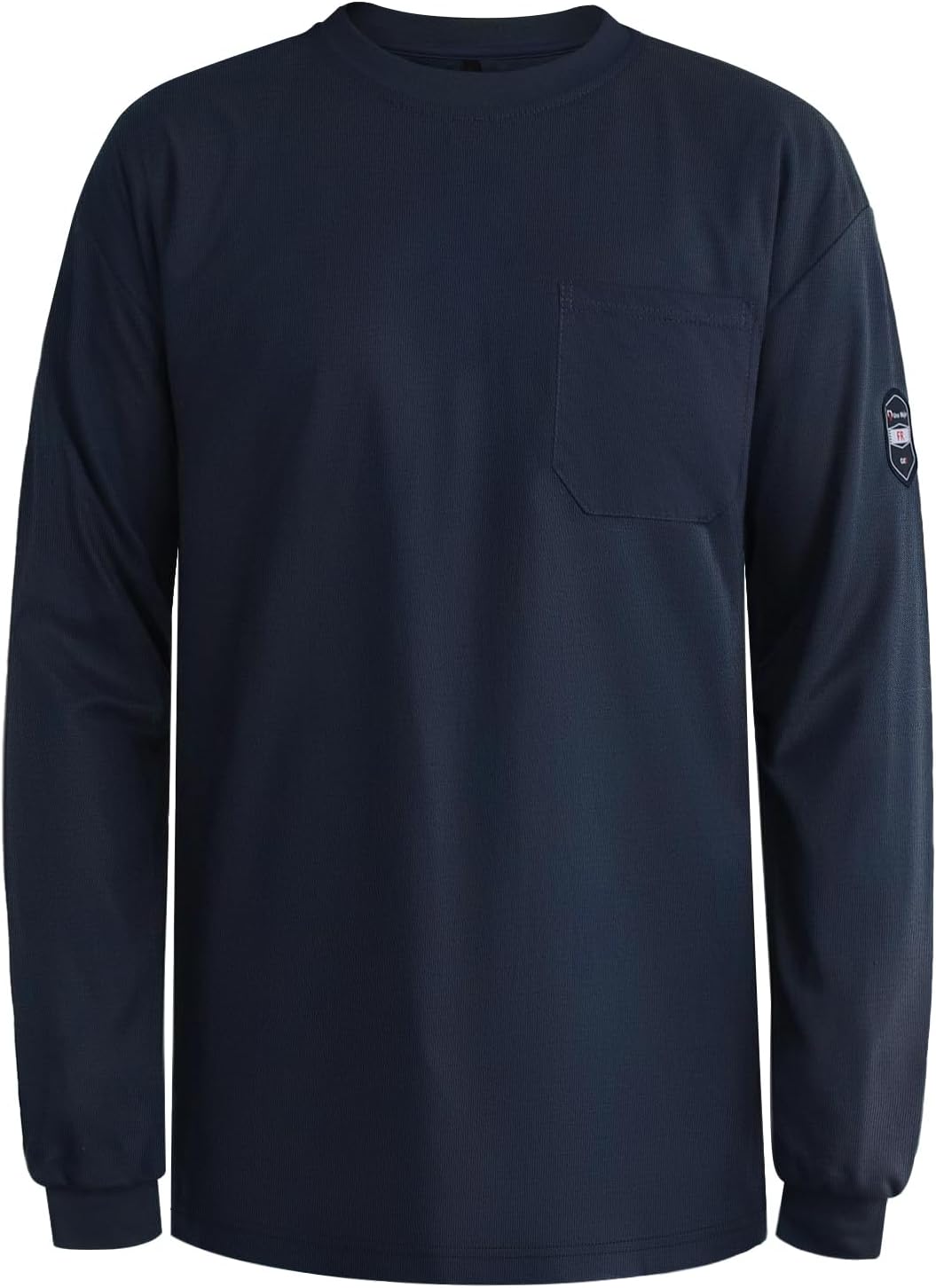 Uno Mejor FR Shirts 5.5OZ Flame Resistant Welding Shirt, 100% C FR Clothing for Men, Men's Fire Retardant Welding Jacket for Safety Work, Heavy Durable Welding Gear, Navy-YL 2XL