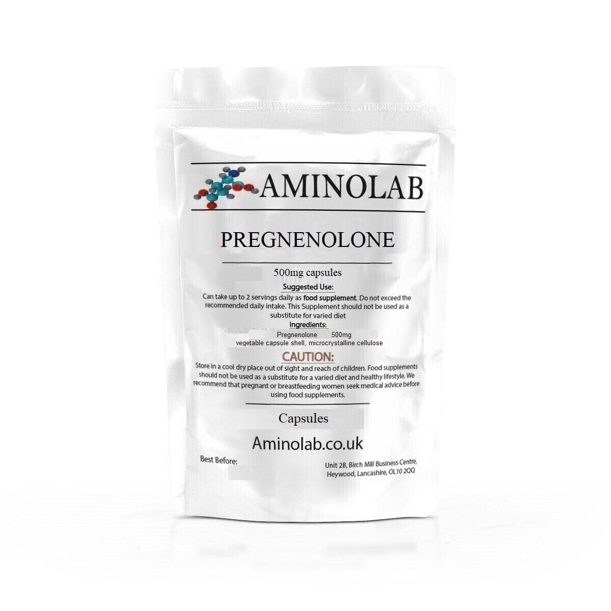 Aminolab - Pregnenolone - MAX Strength 500mg 60 Capsules