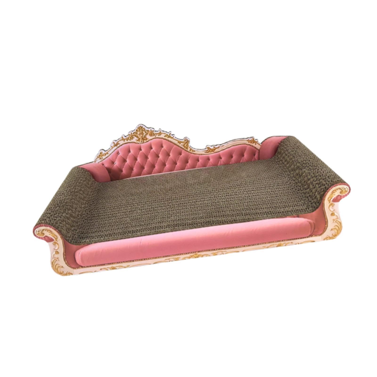 Katzenkratzbrett für Sofa Und Bett, Spielzeug Aus Wellpappe Zur Aufbewahrung, Zum Spielen Und Schlafen, Geeignet für Katzen Und Kätzchen, Rosa