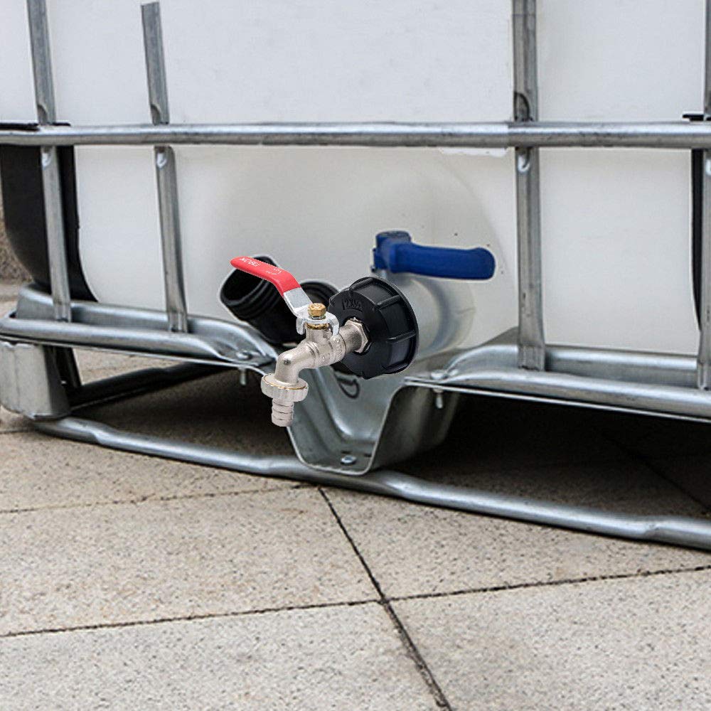 SUPERTOOL IBC Tank Adapter,1/2" S60X6 IBC Tote Tank Drain Adpater IBC