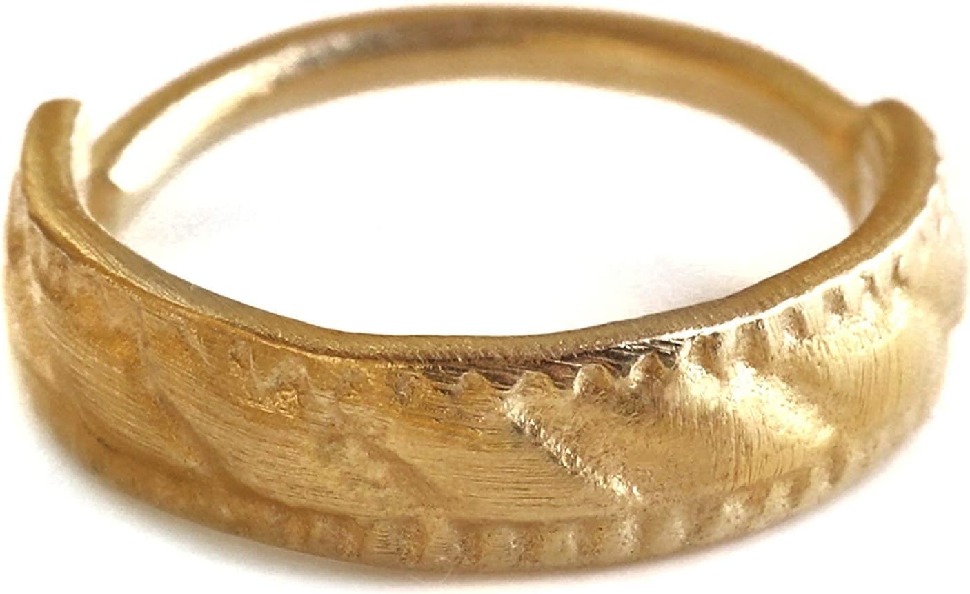 AlagiaIndian Nose Ring, Gold Plated Unique Nose Hoop Piercing, Indian Tribal Style, 20g, Handmade Jewelry by Alagia