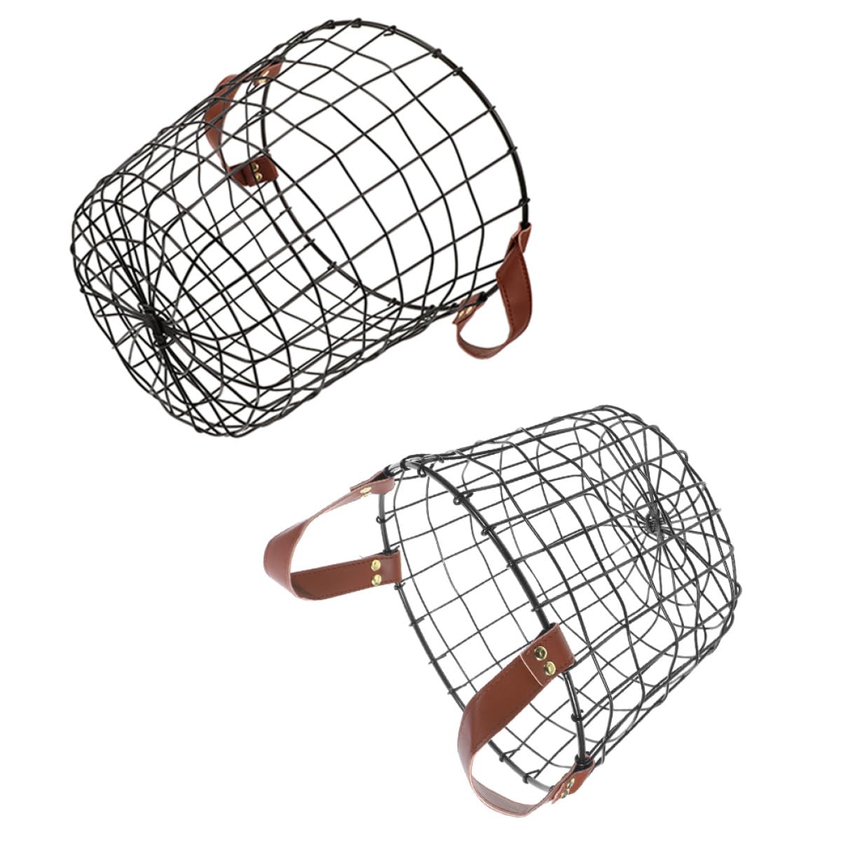 Panier de rangement en fer noir Healvian pour bûches de bois