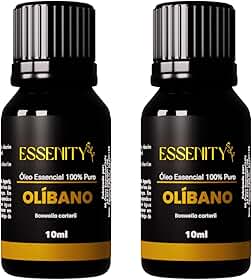 02 Óleo Essencial de Olíbano Premium Frankincense 100% Puro - Propriedades Relaxantes, Revitalizantes e Espirituais, Auxilia na Meditação e Saúde da Pele, Ideal para Aromaterapia, Massagem e Difusores, Vegano e Cruelty-Free, Qualidade Terapêutica - 10ml ESSENITY (20 ML, Olíbano)