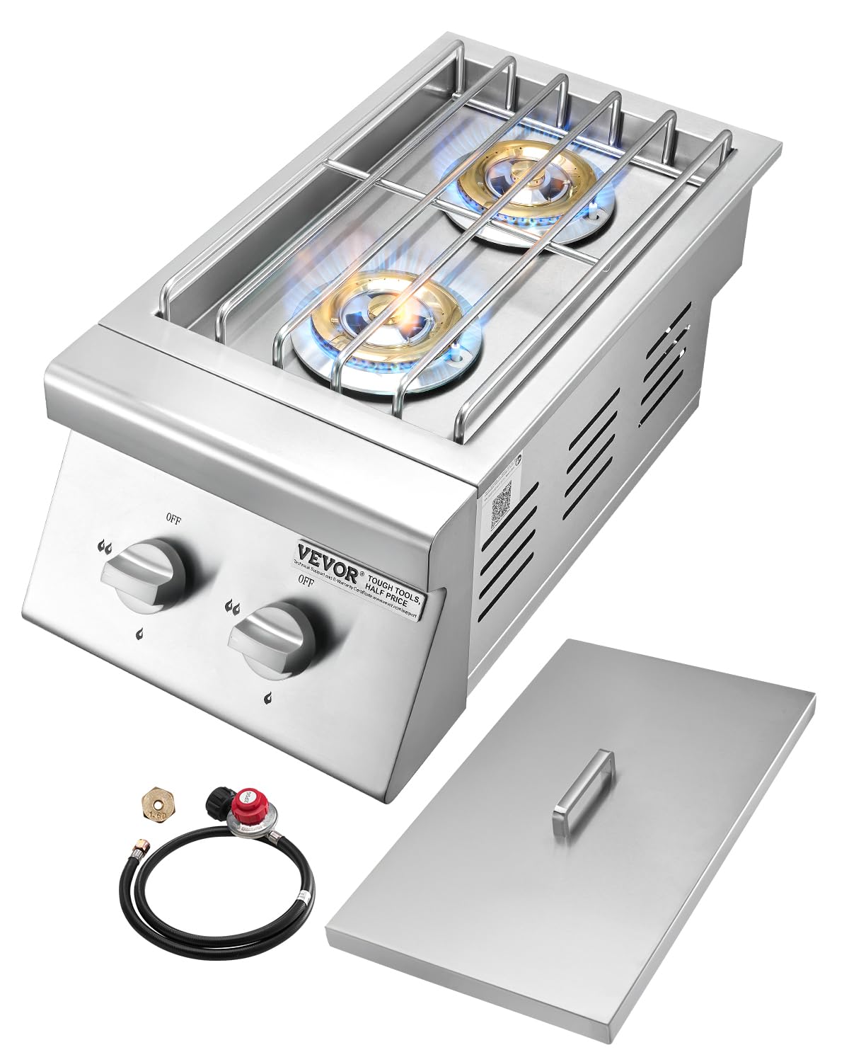 Amazon.com : VEVOR Double Grilling Side Burners, 2 x 15,000BTU