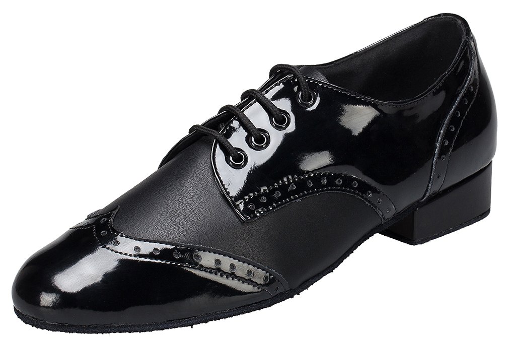 Scarpe da ballo standard da uomo classiche latine con lacci punta chiusa