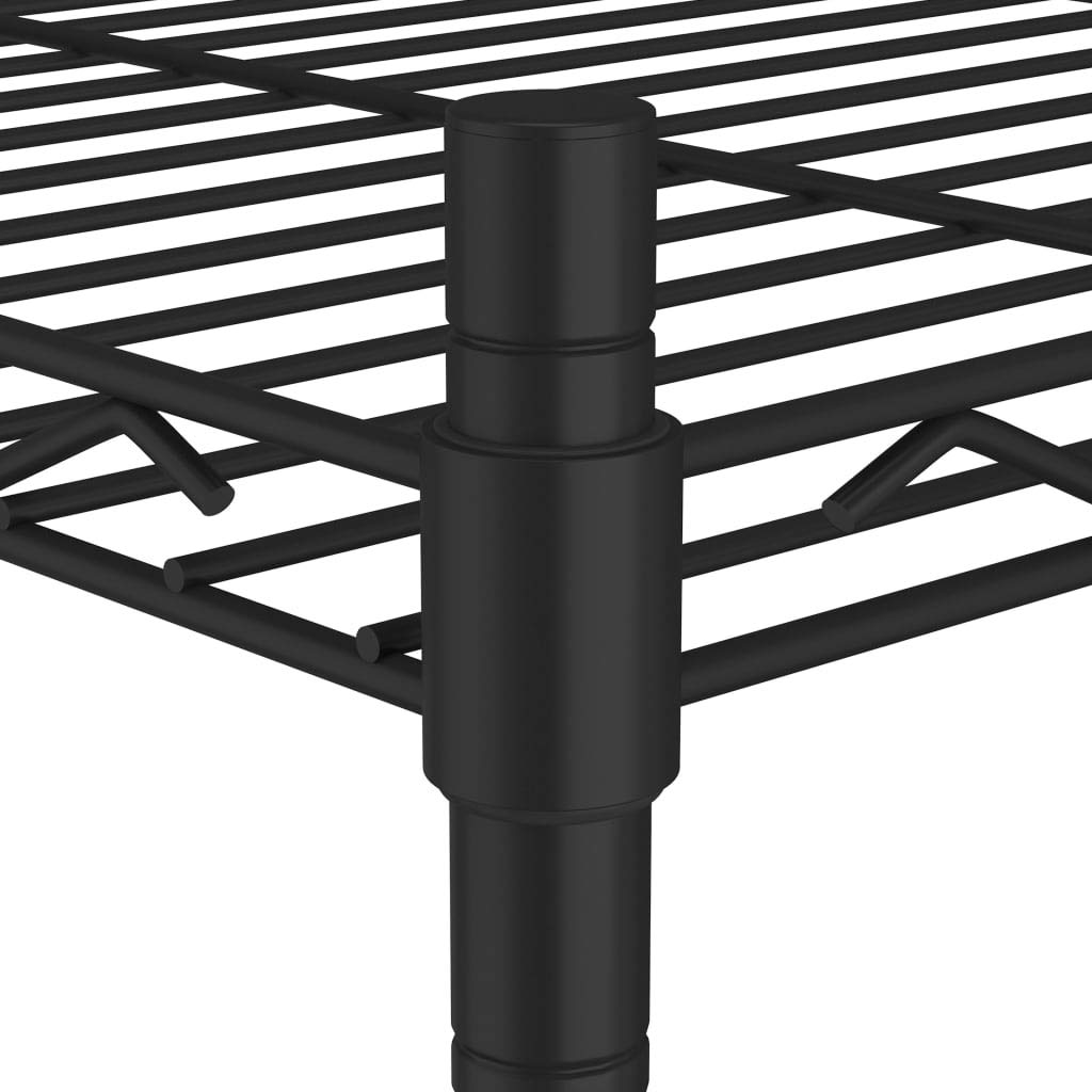 Générique Étagère de Rangement 3 Niveaux 60x35x76 cm Noir 150 kg,Entreprise & Industrie,Stockage Industriel,Étagères industrielles,Noir,3.95 KG,324620