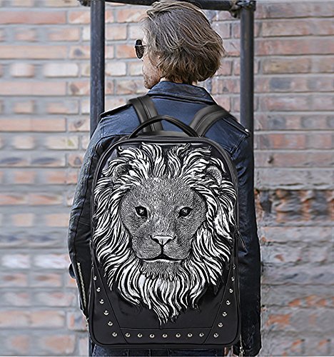 leather lion backpack