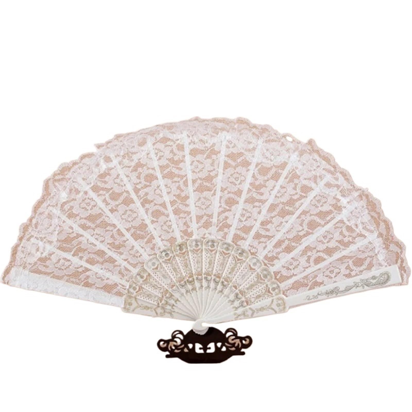 Dcuipg Color2 Vintage Style Lace Folding Fan For Party