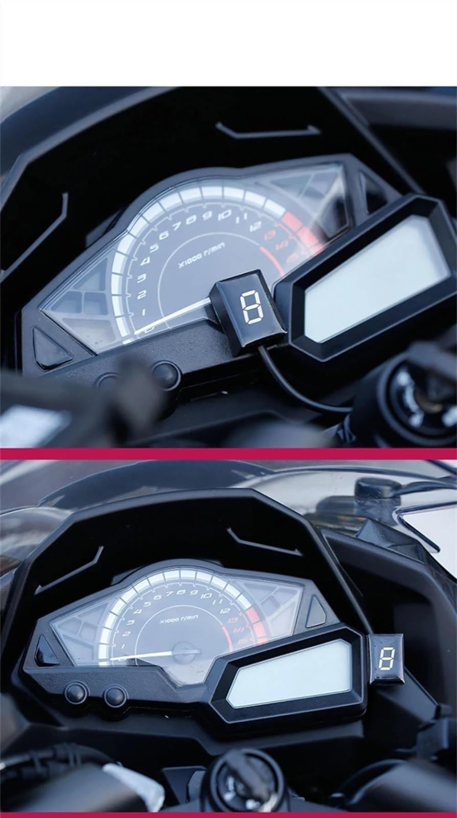 Motorrad 6-stufige Ganganzeige für CB1000R 2008–2018 Zubehör(Blu)