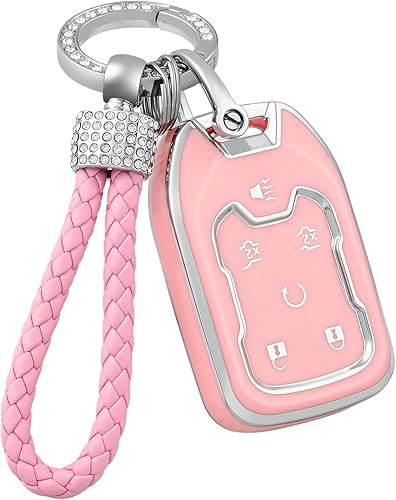 OFFCURVE Funda para llavero con llavero para GMC YukonYukon XL Terrain Funda de llavero de TPU suave para Chevy Chevrolet Suburban Tahoe accesorios