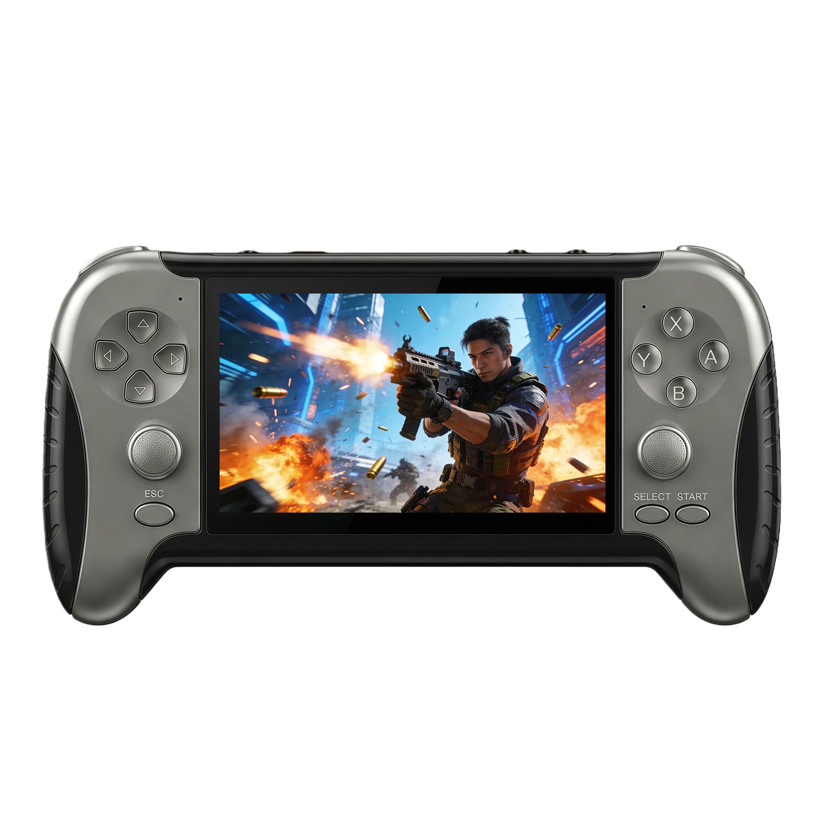 Consola de Juegos Retro YHFITN de 4,3 Pulgadas con Juegos Integrados, Salida de TV, Reproductor de vídeo y música, batería Recargable, cumpleaños para Adolescentes y Adultos.