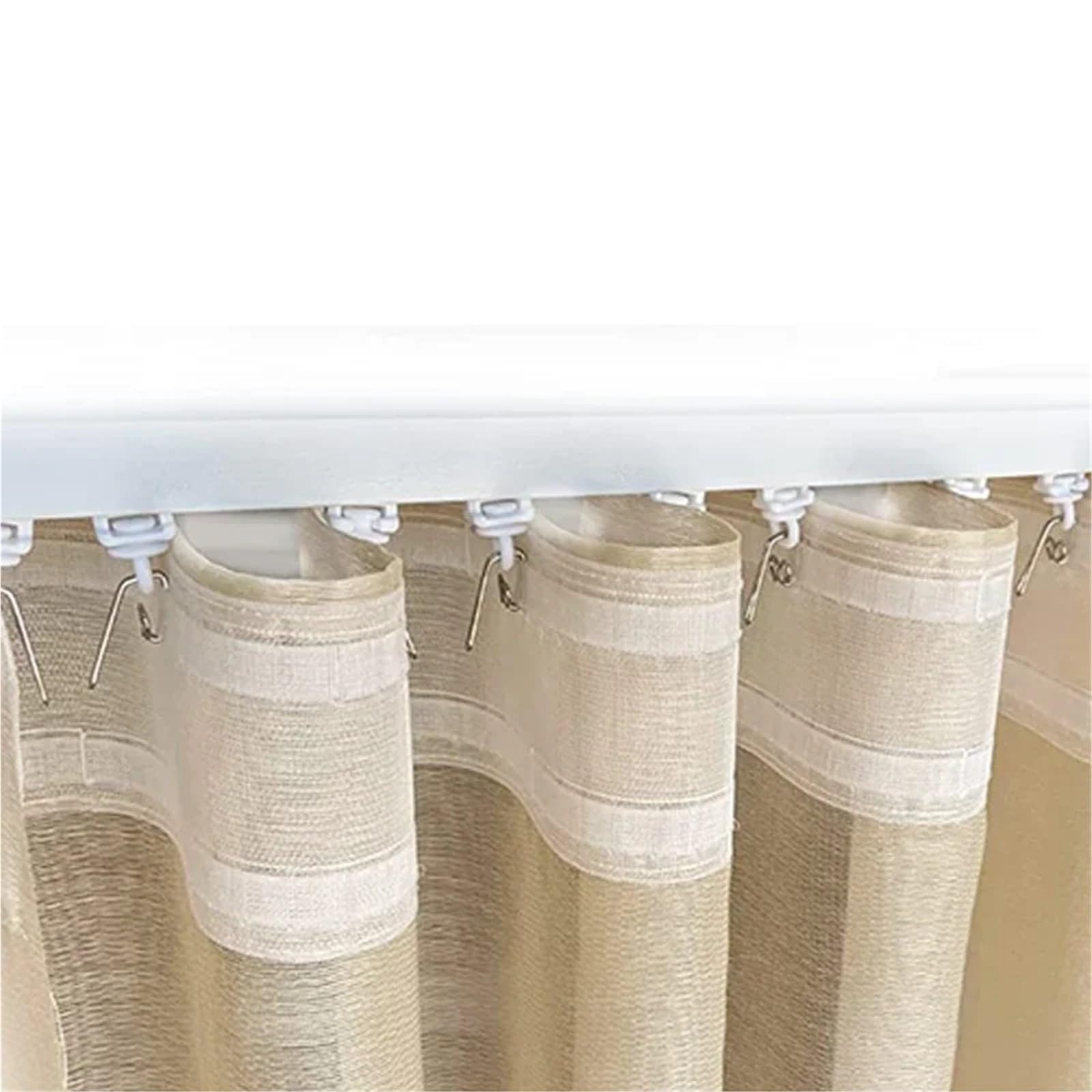 Rufflette pour Rideaux Ruban de Direction for Rideau, 10m/20m, Ruban Doublure Transparent en Nylon, Bricolage Maison, Couture, Crochet fenêtre, Accessoires Rideaux, plissé à Pincer(20m)