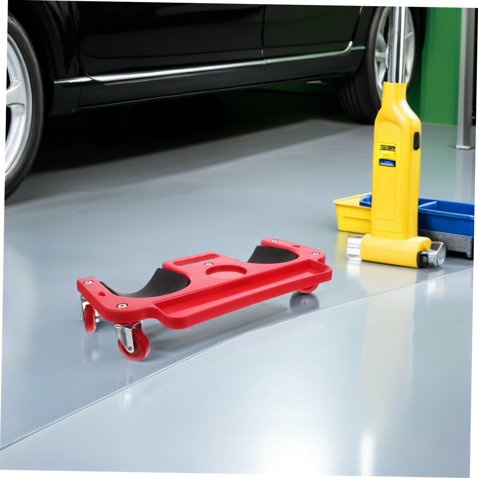Kniematte für Autoreparaturen, Faltbar, Pe, Rot, Knieschutz | Geeignet für Garage und Werkstatt, Komfortable Polsterung, Praktische Unterlage für Arbeiten Am Boden