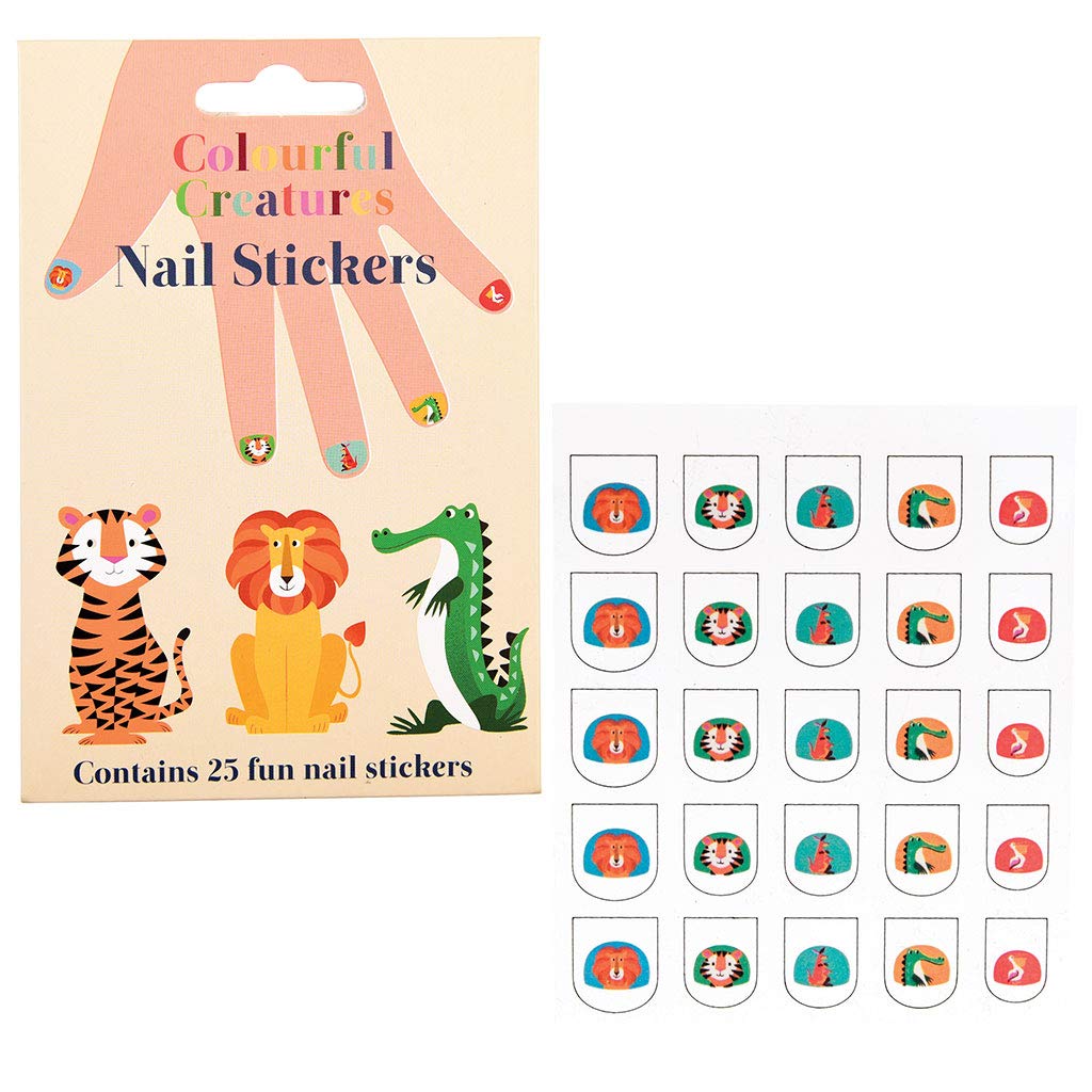 Rex London Colourful Creatures Nail Stickers (Pack Of 25)
