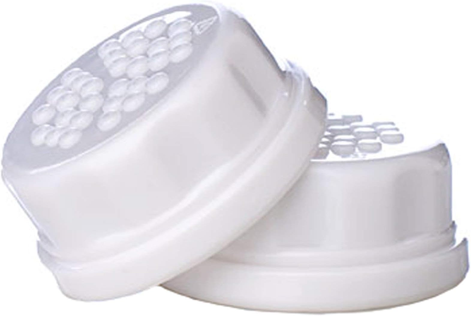 Lifefactory Flat Caps for 4-Ounce and 9-Ounce BPA-Free Glass Baby Bottles, White (Pack of 2)