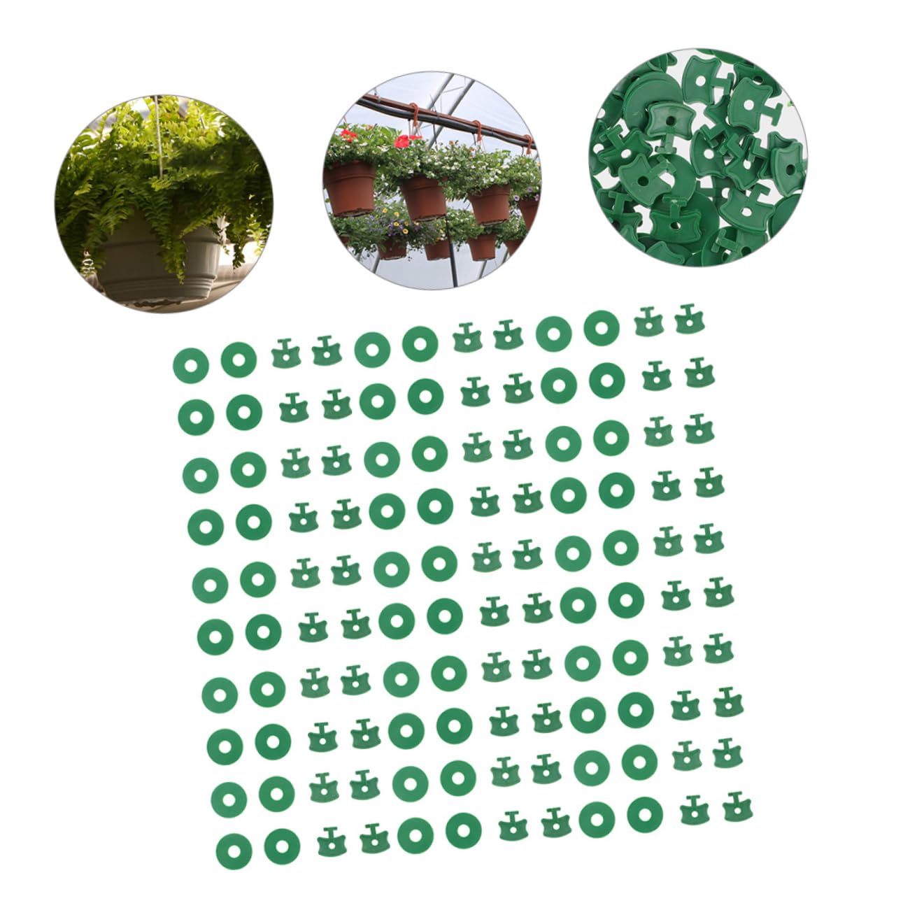 TOYANDONA 200 Set Clip di Fissaggio per Serra Viti Netto Clip di Fissaggio per Piante Clip in Serra Coperture Riutilizzabile Pianta Rete Clip da Giardino Accessori Serra Verde Pp