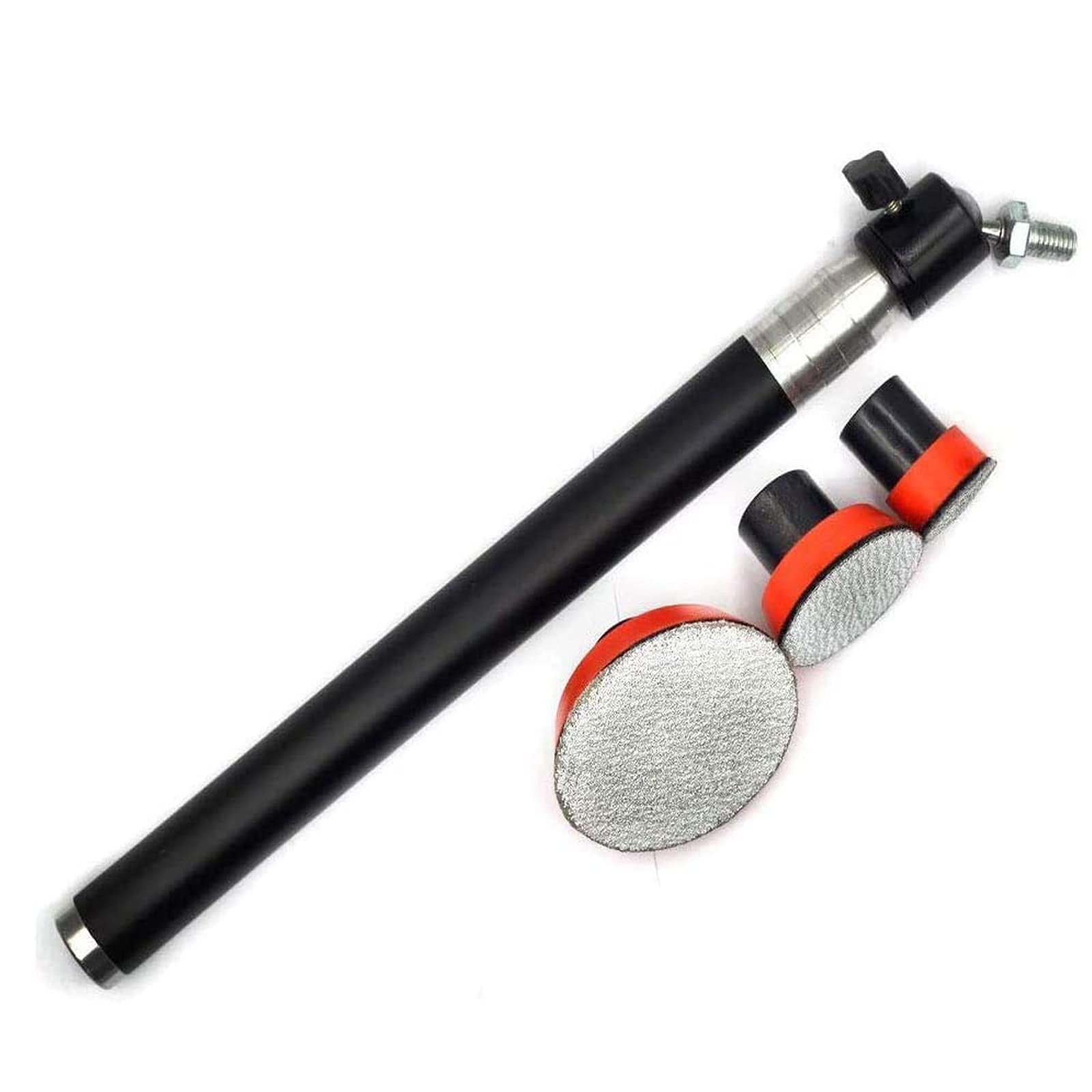 Lijadora De Cuenco De Madera, Herramientas De Torneado De Pulido De Carpintería Con Almohadilla De Disco De Lijado Con Cabezal Giratorio De(mango De Aluminio)