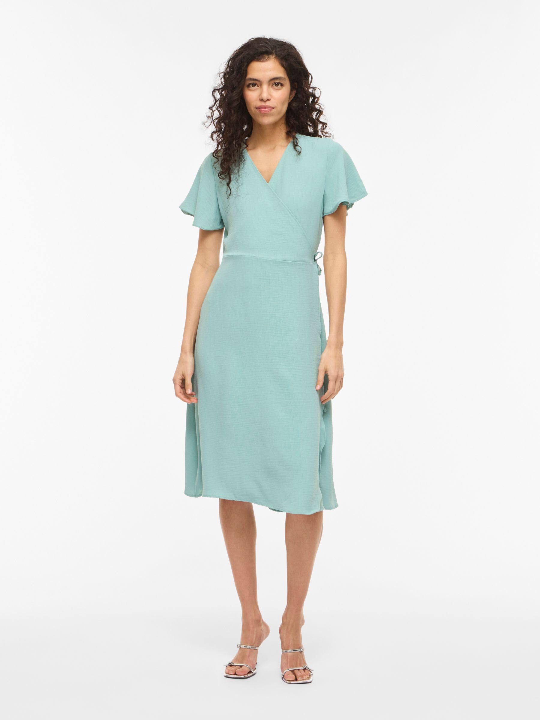 Vila Vilovie S/S Wrap Midi Dress - Noos Vilovie S/S Wrap Midi Dress - Noos Donna (Pacco da 1)