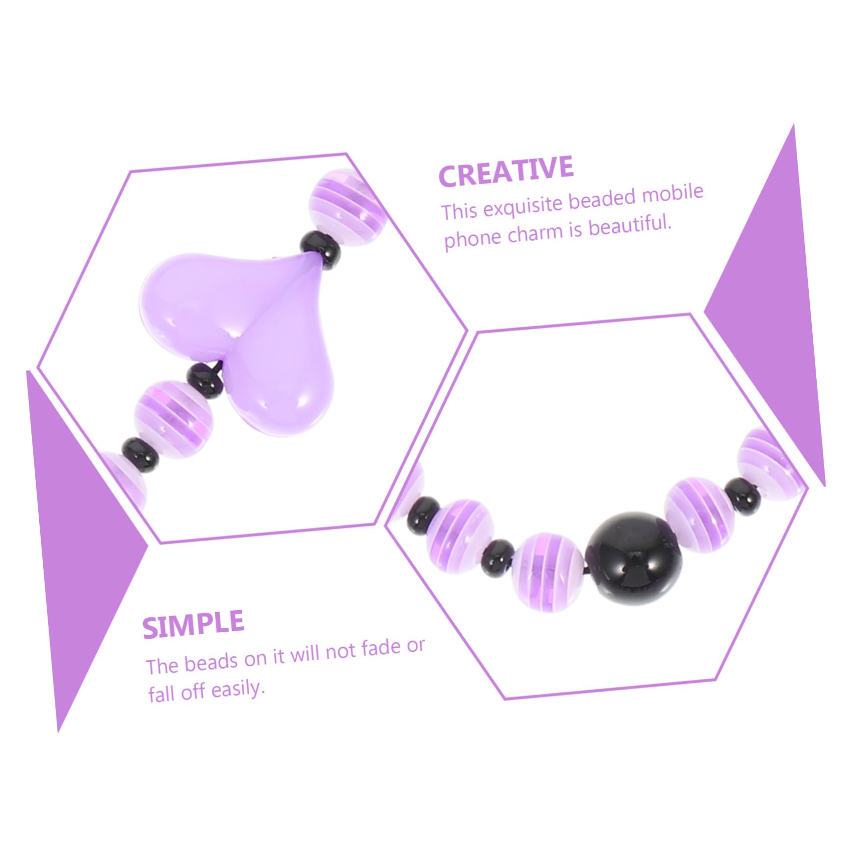 DOITOOL 2 Piezas Amor Cadena Para Teléfono Móvil Llavero Colgante Cadena Teléfono Portátil Encanto Llaveros Mujeres Cordón Para Llaves Bolsa Colgante Cadena Pulsera Cordón Teléfono Cordón