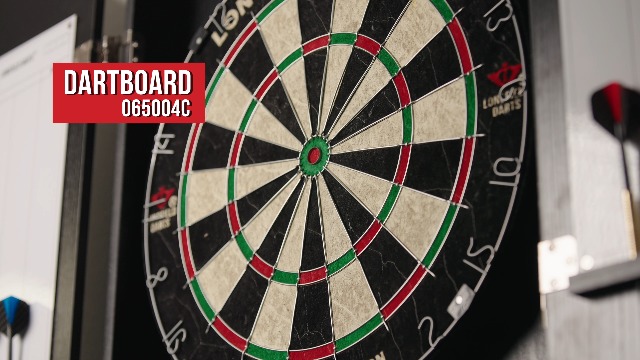 Engelhart dartkabinet met pro-bristle dartbord, 6 darts,marker en wisser