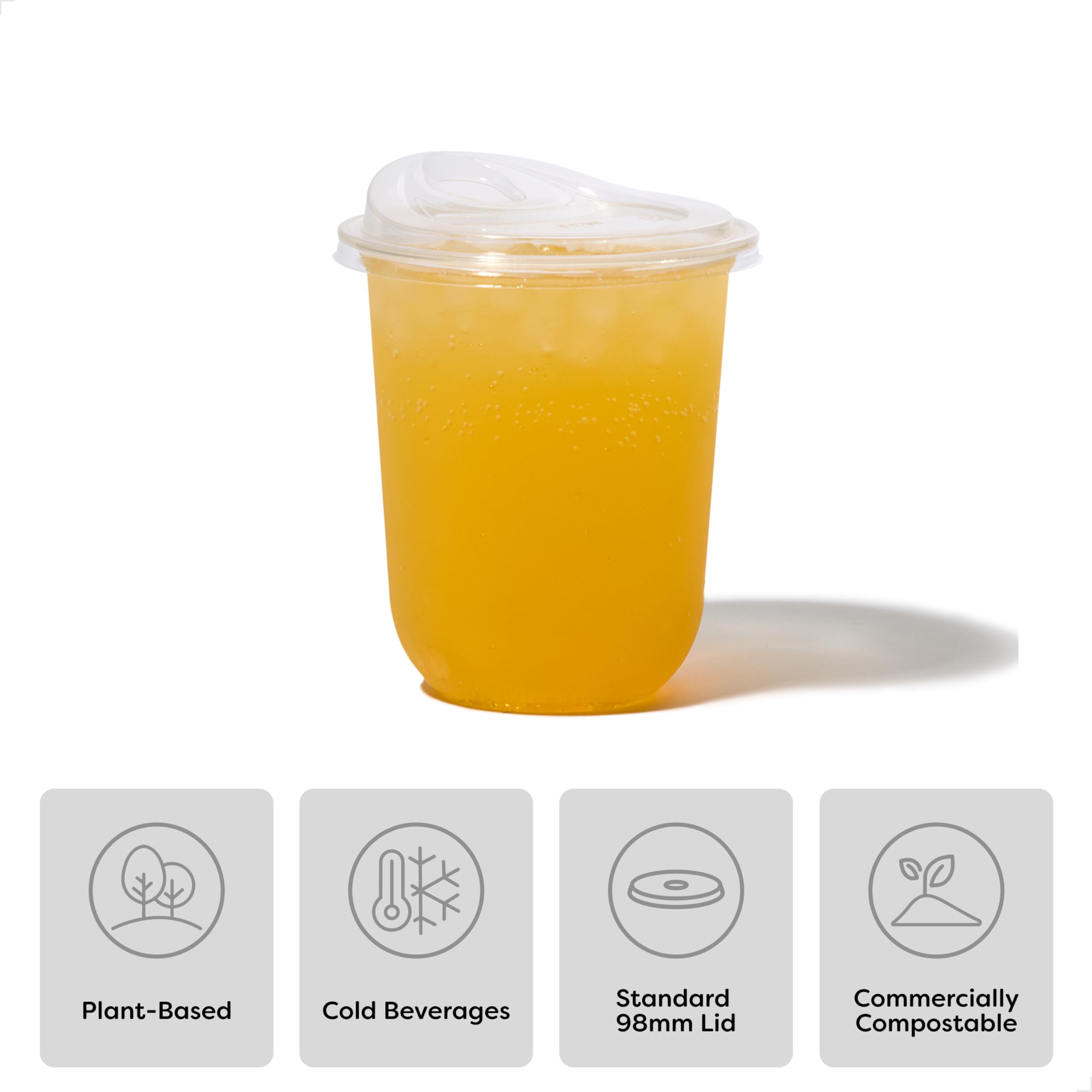 Amazon.com: TOSSWARE NATURAL Flat Sip Lid Set of 1000 - Plant