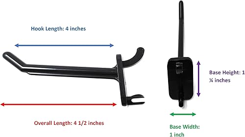 Miniatura 3 de JSP Manufacturing Ganchos de plástico de 4 pulgadas para garajeherramientasalmacenamientoorganizaciónjoyeríamanualidades, varios colores (25, verde