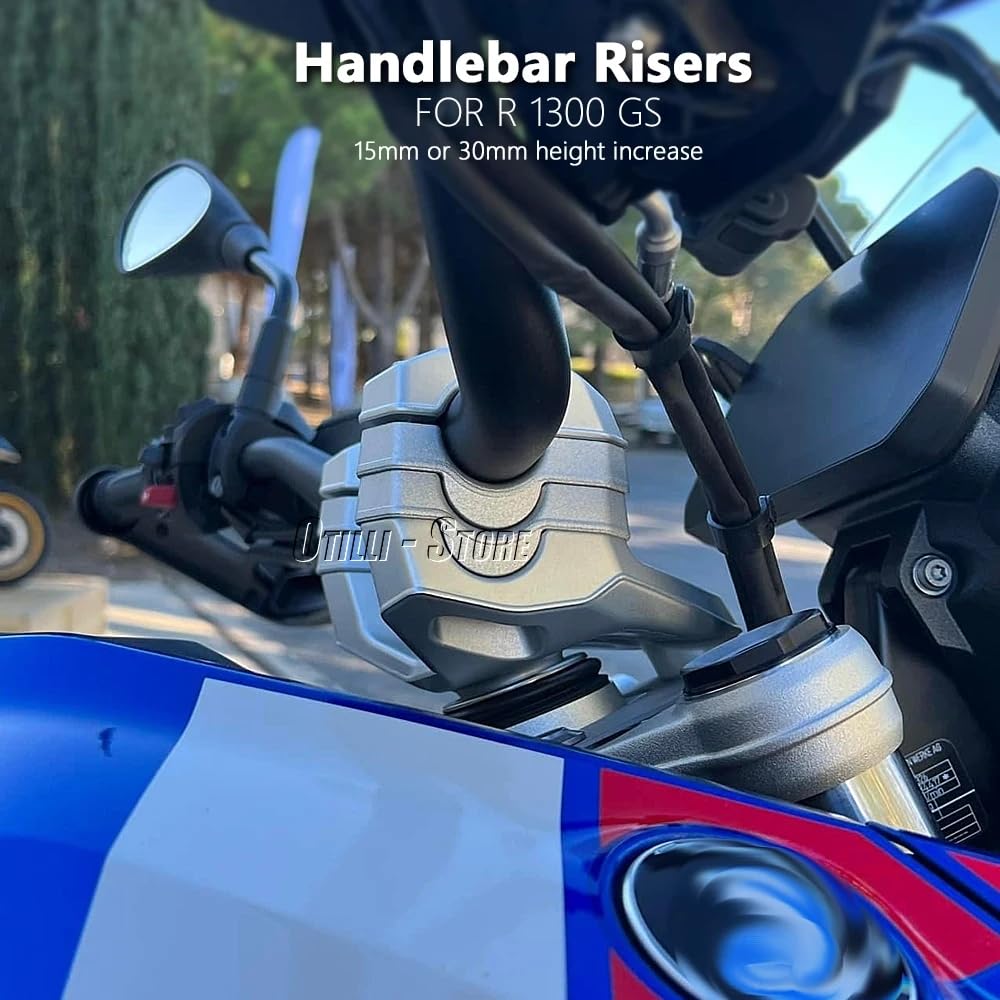 Morsetto Rialzo Manubrio Per BMW R1300GS (2024) - Estensione 30 Mm, Alluminio, Accessorio Moto