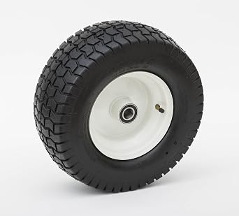 Pneumatic Replacement Wheel | 16 x 6.50-8 | Air Filled Tire for Wagon, Cart | 1" Axle Bearing | 3" Hub Length