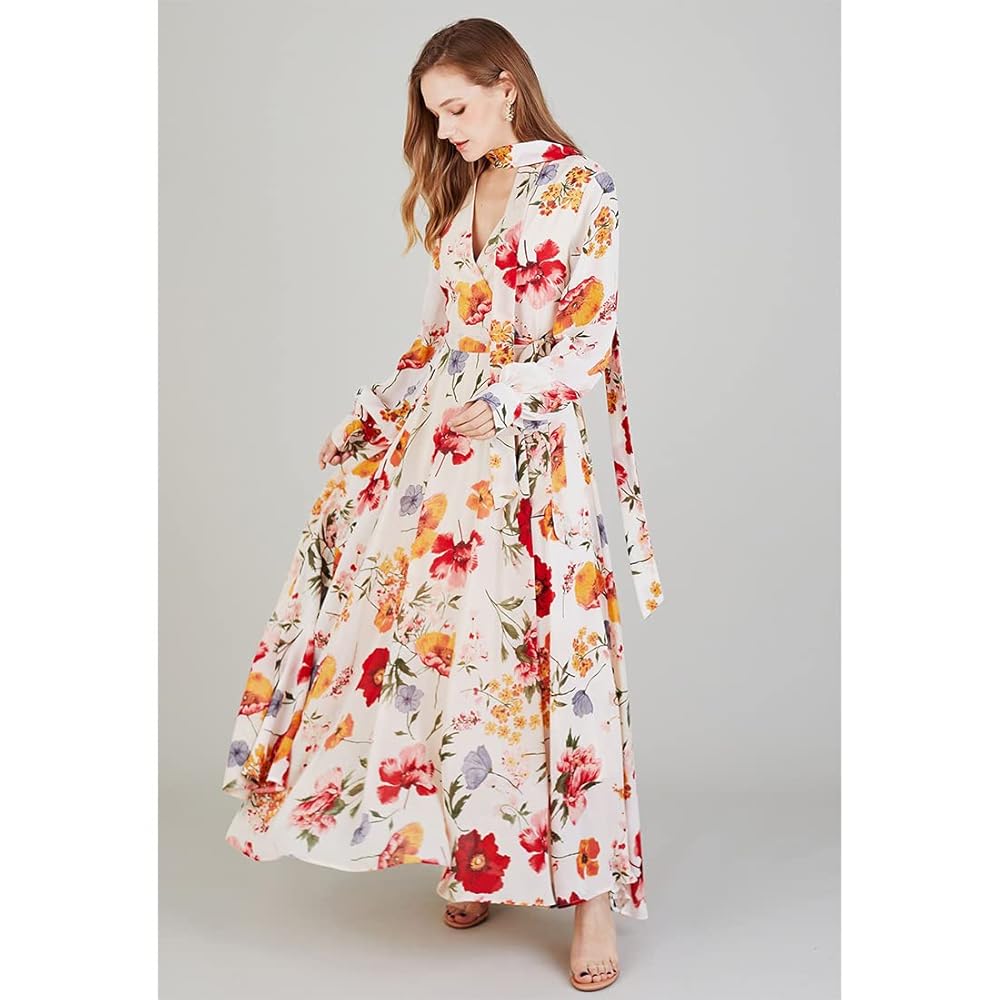パーティードレス Scarf-print Silk Charmeuse Maxi Dress Dolce & Gabbana Scarf-print Silk Charmeuse Maxi Dress