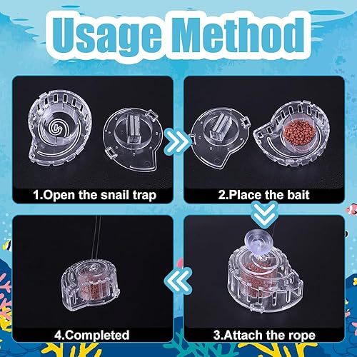 Miniatura 3 de MiOYOOW Planaria - Trampa transparente para caracoles de acuario natural para acuario, tanque de peces, diminuta sanguijuela de caracol