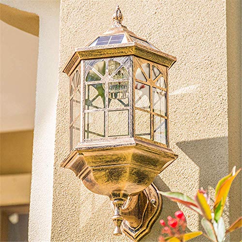 Lampe murale de sécurité extérieure solaire étanche à intensité variable