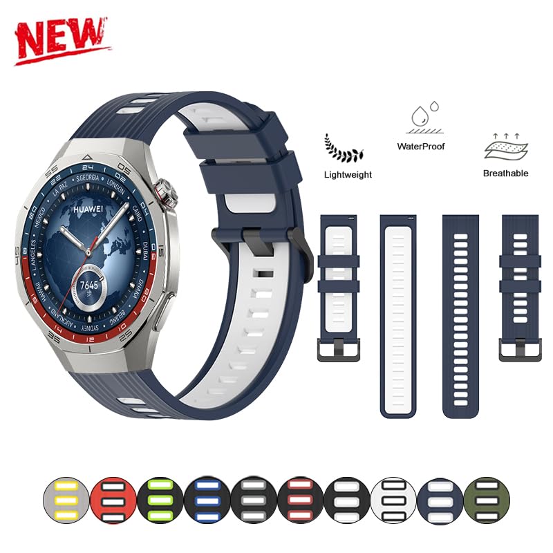 Correas de reloj GT 2 GT2 Pro recambio de silicona impermeable con pasador de 22mm 7