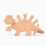 Bambeado Baby Teether Toy: Dibly - The Dino Baby Teething Toys BPA-Free Teethers Inspired by Nature with Natural Rubber Pacifier