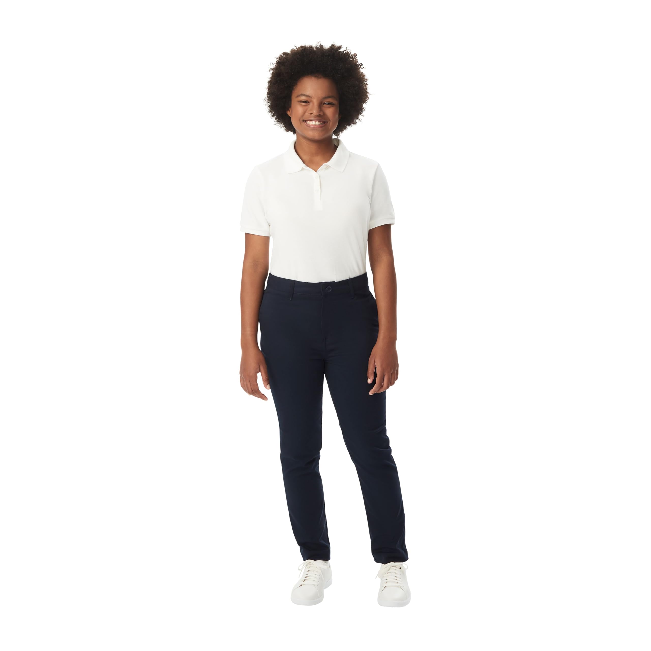 French Toast Young Women's Slim Fit Stretch Twill Pant