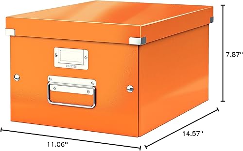Vista 56 de Leitz Caja de almacenamiento A5, rango de clic y tienda 60430001 - Caja de almacenamiento pequeña, blanca A5 Azul (Ice Blue)