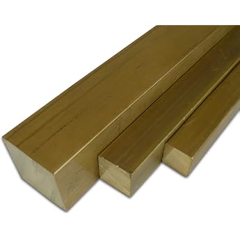 B&T Metal Brass Square Rods 20 x 20 mm Length Approx. 50 cm 500 mm