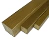 B&T Metal Brass Square Rods 10 x 10 mm Length Approx 50 cm (500 mm +0/ - 5 mm)