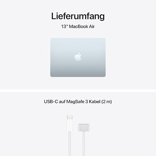 Apple 13" MacBook Air Laptop, M5 Chip mit 10‑Core CPU und 8‑Core GPU: Entwickelt für KI, 13,6" Liquid Retina Display, 16 GB gemeinsamer Arbeitsspeicher, 512 GB SSD, Touch ID, WLAN 7; Himmelblau - 5