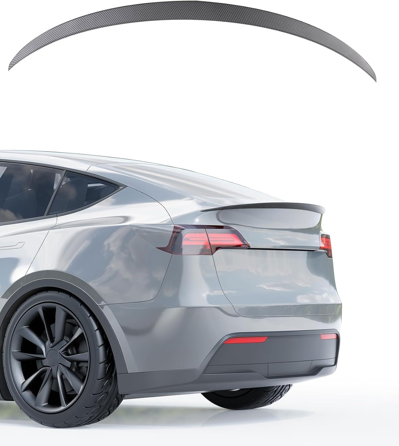 Rear Trunk Spoiler for Tesla Model Y 2020-2024 OEM Fit Carbon Fiber ABS Lip Spoiler Wing