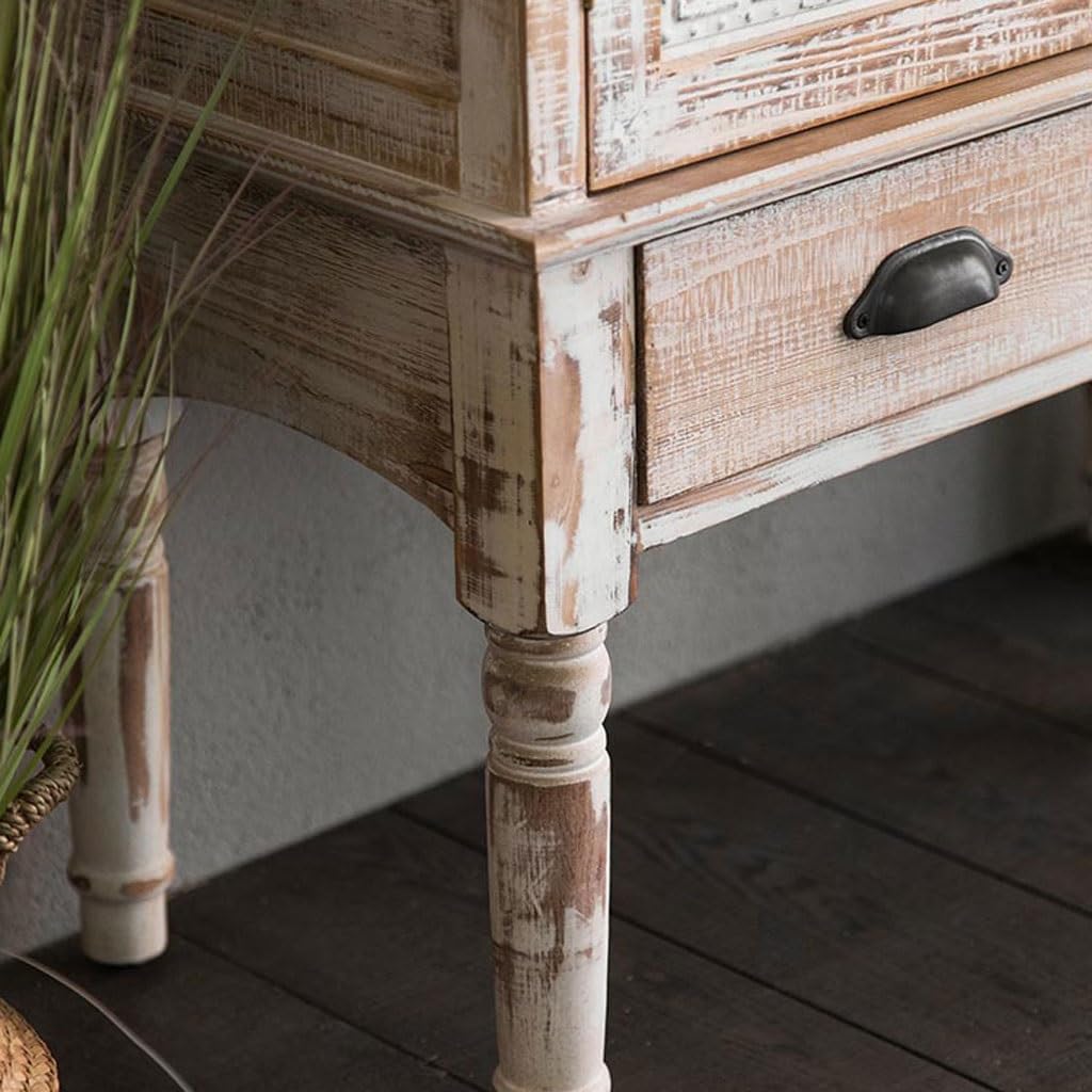 Buffet Massivholz Lagerschränke Eingangsschränke Flur Schränke Retro geschnitzt und abgenutzte Sideboards Wohnzimmer Wandschränke Aparadores Para Comedor