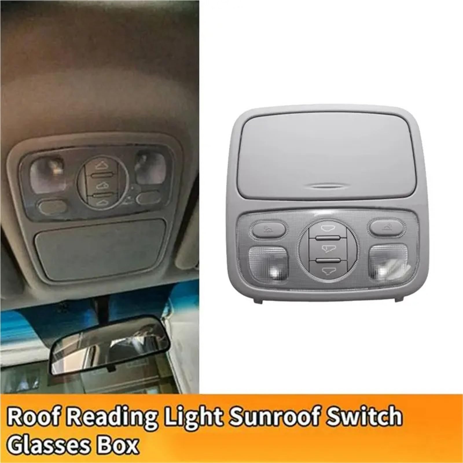 Per Kia Rondo Carens 2007-2012 Grigio Tetto Apribile In Testa Console Lampada Camera Tetto Occhiali Da Lettura Box 928101D000QW Plafoniera Interni Auto
