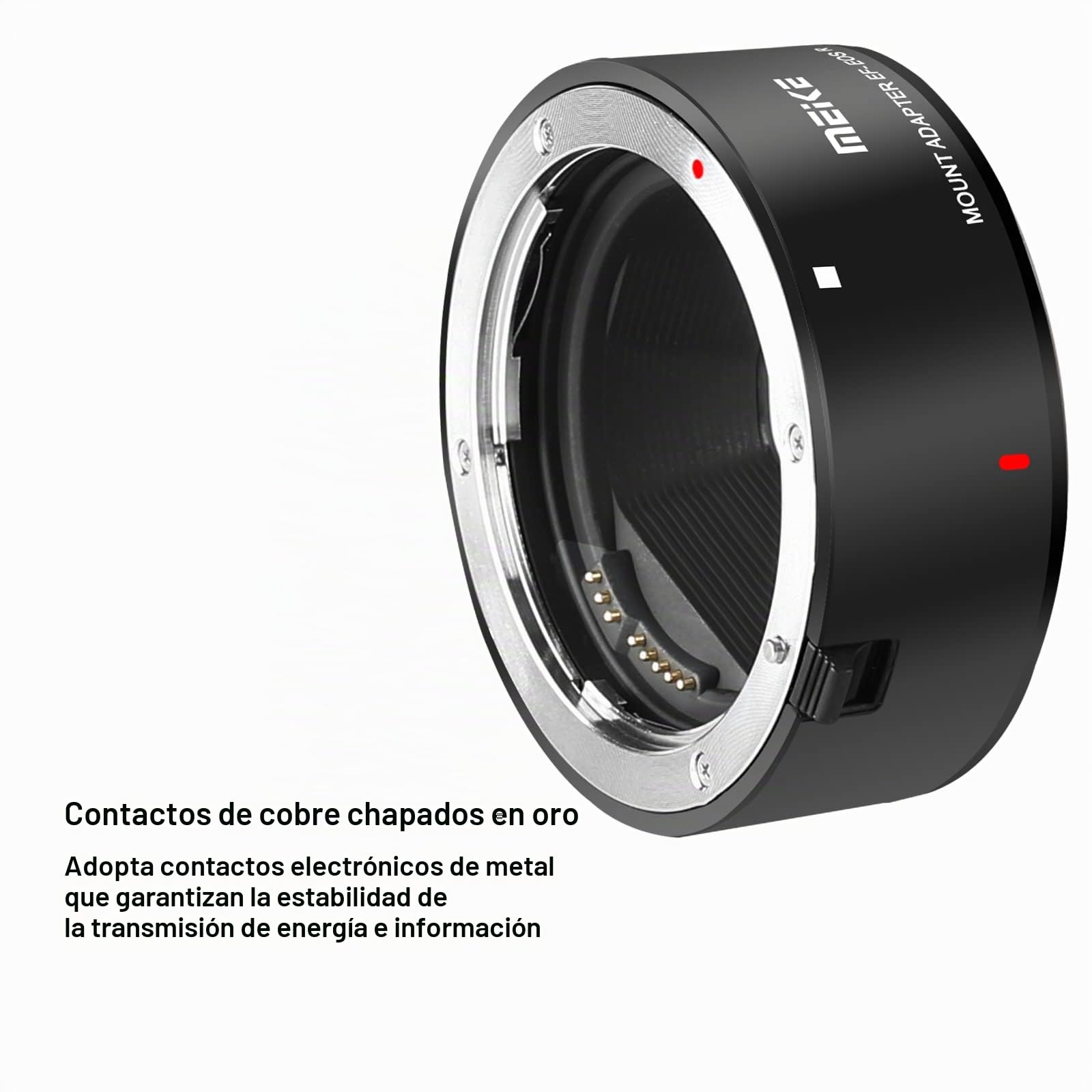 Meike MK-EFTR-A - Adaptador de Lente de Metal para Lentes Canon EF/EF-S a Cámaras EOS-R, EOS-RP, R5, R6, C70 y Komodo