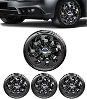 Jogo 4 Calotas Esportiva Velox Preto Brilhante Aro 15 FOR Novo Ka Hatch Sedan Fiesta Hatch Sedan Focus Hatch Sedan